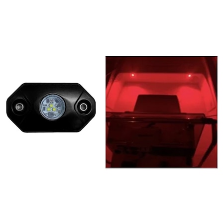 Black Oak Led Black Oak Rock Accent Light - Red - Black Housing RL-R